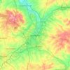 Mapa topográfico Leicester, altitude, relevo