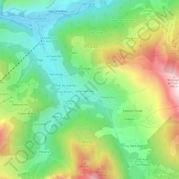 Mapa topográfico Saint-Michel, altitude, relevo