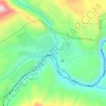 Mapa topográfico Polour, altitude, relevo