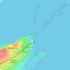 Mapa topográfico Farol de Cacilhas, altitude, relevo