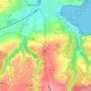Mapa topográfico La Lande Blanche, altitude, relevo