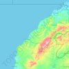 Mapa topográfico Distrito de Canoas de Punta Sal, altitude, relevo