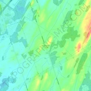 Mapa topográfico Assumption, altitude, relevo