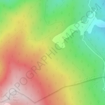 Mapa topográfico El Poyazo, altitude, relevo