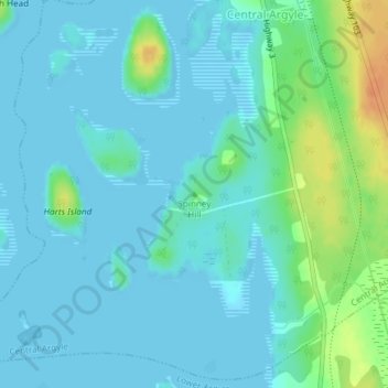 Mapa topográfico Spinney Hill, altitude, relevo