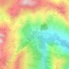 Mapa topográfico Les Choseaux, altitude, relevo