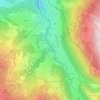 Mapa topográfico Les Margagnes, altitude, relevo