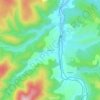 Mapa topográfico Chaniaux, altitude, relevo