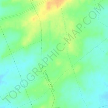 Mapa topográfico Barbera, altitude, relevo