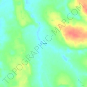 Mapa topográfico Guimar, altitude, relevo