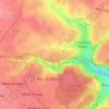 Mapa topográfico Les Monts Trottins, altitude, relevo