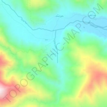 Mapa topográfico Bedelan, altitude, relevo