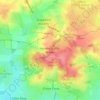 Mapa topográfico Havering-Atte-Bower, altitude, relevo