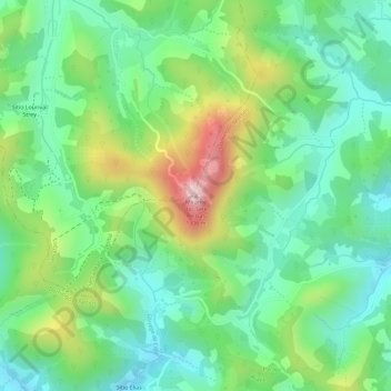 Mapa topográfico Mirante das Sete Pedras, altitude, relevo
