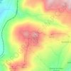Mapa topográfico Cabeço Gordo, altitude, relevo