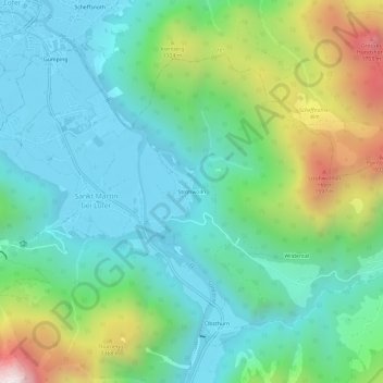 Mapa topográfico Strohwolln, altitude, relevo