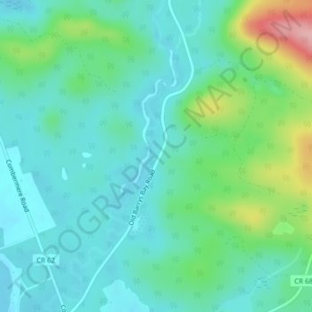 Mapa topográfico Crooked Slide Park, altitude, relevo