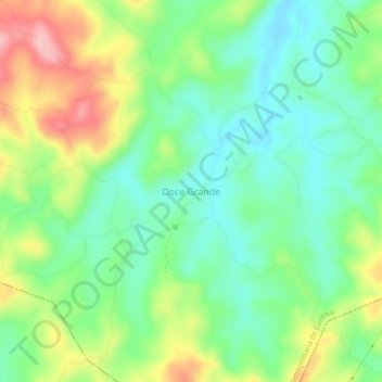 Mapa topográfico Doce Grande, altitude, relevo