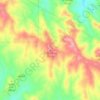 Mapa topográfico El Chichon, altitude, relevo