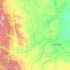 Mapa topográfico Granum (town), altitude, relevo