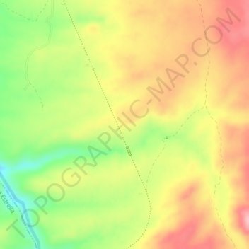 Mapa topográfico Las Barrosas, altitude, relevo