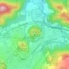 Mapa topográfico Volcà de la Garrinada, altitude, relevo