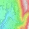 Mapa topográfico Le Crêt, altitude, relevo