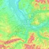 Mapa topográfico Basel, altitude, relevo