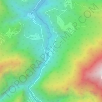Mapa topográfico Garmabdasht, altitude, relevo