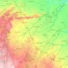 Mapa topográfico Datia, altitude, relevo