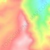 Mapa topográfico Sierra Colorada, altitude, relevo