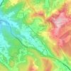 Mapa topográfico A Estación, altitude, relevo