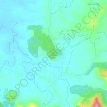 Mapa topográfico Gunung Salak, altitude, relevo