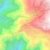 Mapa topográfico Farellones, altitude, relevo