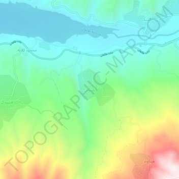 Mapa topográfico باریکان, altitude, relevo