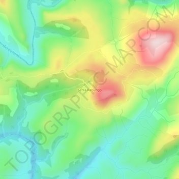 Mapa topográfico Serra Rabungo, altitude, relevo