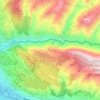 Mapa topográfico Dehesa del Generalife, altitude, relevo