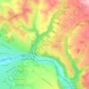Mapa topográfico La Calmette, altitude, relevo