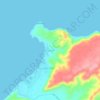 Mapa topográfico Caota, altitude, relevo