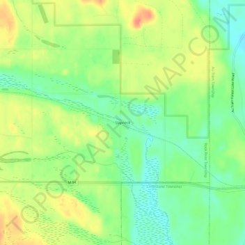 Mapa topográfico Slapneck, altitude, relevo