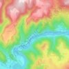 Mapa topográfico Le Chambon, altitude, relevo