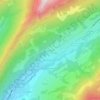 Mapa topográfico Le Crépon, altitude, relevo