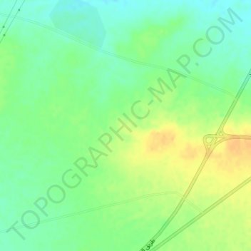 Mapa topográfico Tulul ash Shaddadi, altitude, relevo