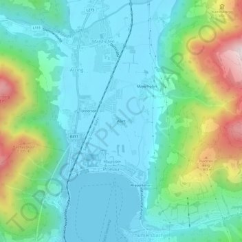 Mapa topográfico Point, altitude, relevo