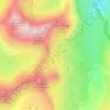 Mapa topográfico Jallorgues Haute Sud, altitude, relevo