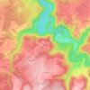 Mapa topográfico Coëffe, altitude, relevo