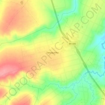 Mapa topográfico Taboquinha, altitude, relevo