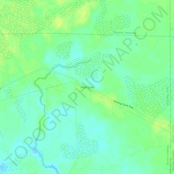 Mapa topográfico Hard Luck, altitude, relevo