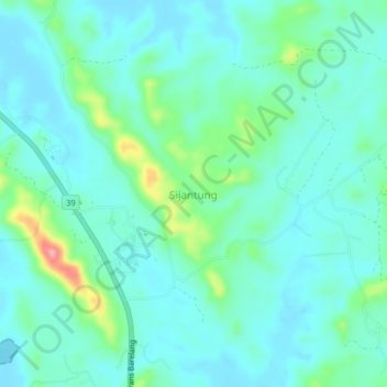 Mapa topográfico Sijantung, altitude, relevo