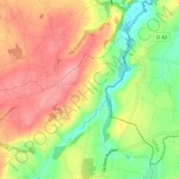 Mapa topográfico Saint Briac, altitude, relevo